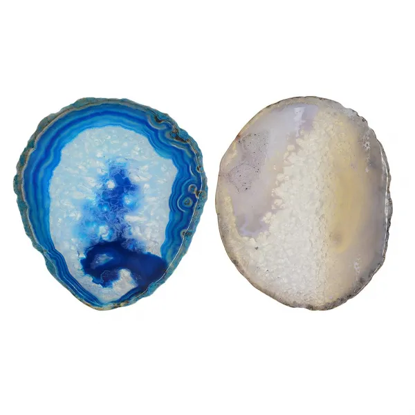 QDY 2pcs 불규칙한 마노 석영 조각 수정 같은 연안 무역선 보석 만들기 부속품, 없음