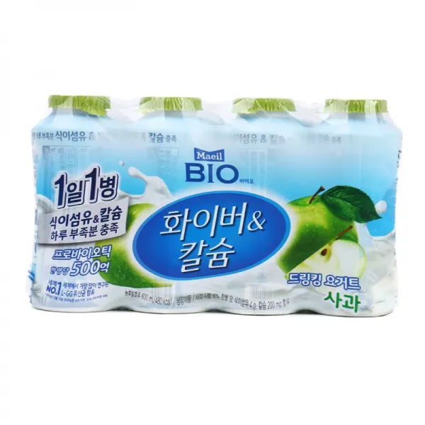 [메가마트] 매일 바이오 화이버&칼슘사과 150ml*4, 1개