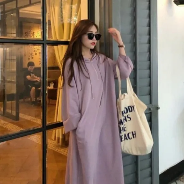 엘림패션 여성 겨울 후드 원피스
