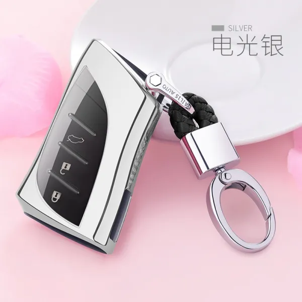 전용 레이서스 키 세트 ux260h18ls500h 자동차 es200es300h 키홀더 케이스, B타입 전깃불 실버 웰트 단추