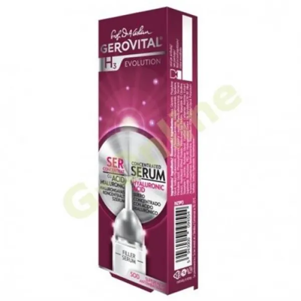 Hialuronsavas 제로비탈 Gerovital 히알루로산 농축 세럼10 Ml 단일상품