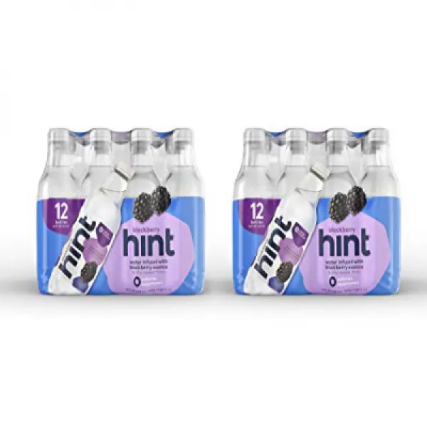 Hint Water Blackberry (Pack of 24) 16 Ounce Bottles Pure Water Infused Blackberry Zero Sugar Zero Ca, 1