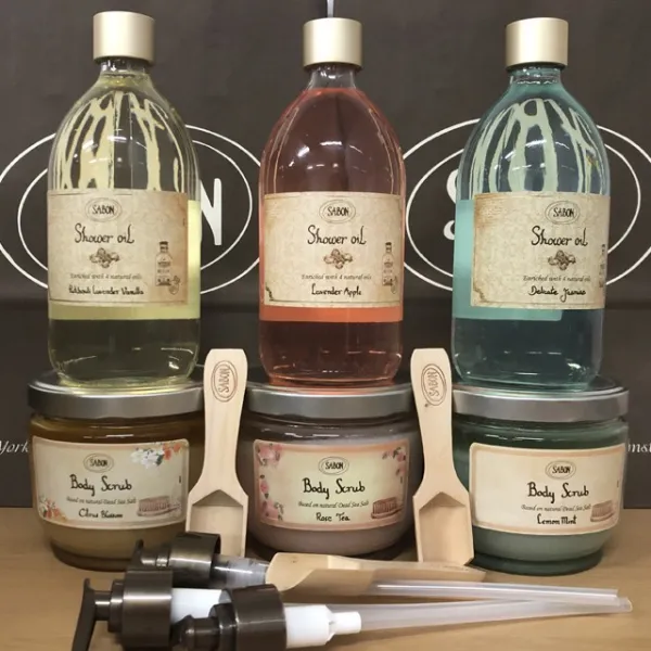 사봉 바디스크럽600g 사봉샤워오일500ml 스쿱 펌프 포함, 사봉 샤워오일 라벤더애플 500ml