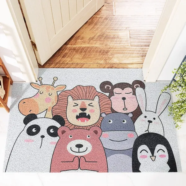 발매트 실타래 매트 재단가능 발개폐식 매트진입문 시트 현관 매트가정용 신발깔창 집진입문 카페트, C05-애니멀 크레이지 명절