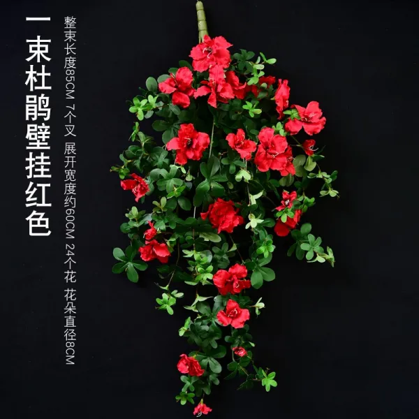 조화 모방 두견새 꽃등나무 영산홍, T01-한묶음 두견새 벽 교수형 꽃(레드)