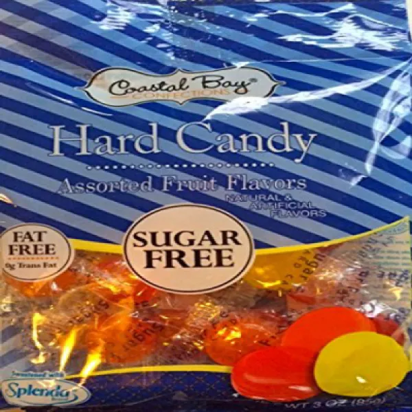 Coastal Bay Sugar Free Fat Free Hard Candy Assorted Fruit Flavors 3 0z. Bag 연안 만 설탕 프리 뚱뚱한 자유로운, 1