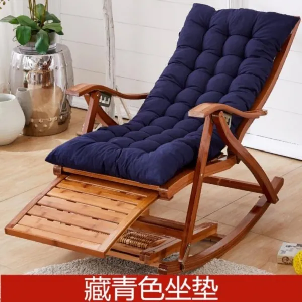 흔들의자 간호 노인 캐주얼 누울수있는의자 편안한 가정용 심플 소형 접이식 조절가능 동반 T11 눕는흔들의자+짧은 소장품 청색 좌석시트+건강 추