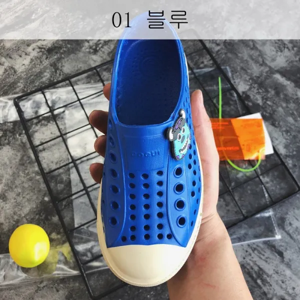 뉴타임즈5 거취둥둥신발모래사발여름 남아동아동미끄럼 방지용 펀칭 샌들 모래사발 XZ34 A22