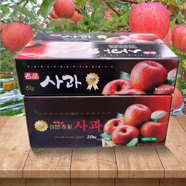 [은하수농장] 꿀사과 정품 6kg 11kg 특가판매, 1박스, 02. 중과 6kg(17과~20과) 박스무게 포함