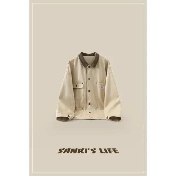 부재 스타일리시 낯설다 보이핏 볼륨 디자인 봄가을 드랜드 와이드 루즈핏 캐쥬얼 남자