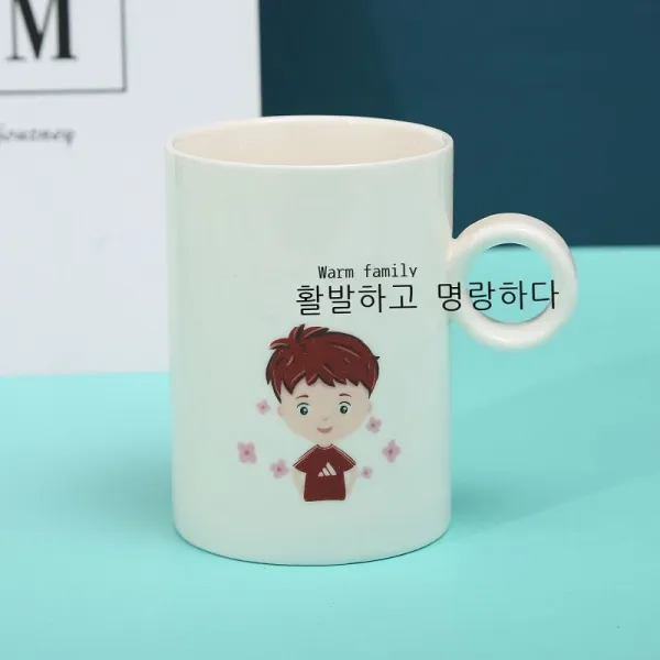 노점 상품 창의 도자기 반지 컵 커플 컵 9.9원 일용 백화점 한 벌 대리 발송2p, 활발하다, 301-400ml