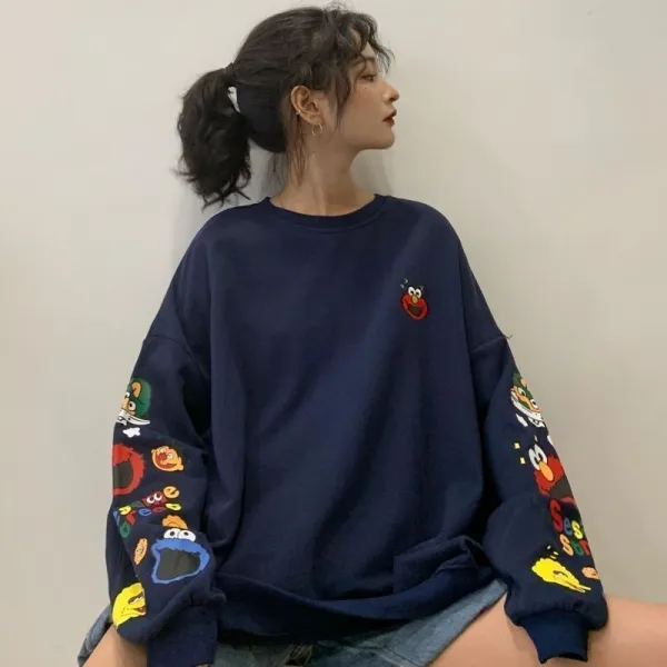 프레지오 맨투맨스웨터 라이브 간 홍콩무드 누이동생 쉬루 불혹 스무 김지수다 같은스타일 진조 인관 조주다 새로운 려 옷을
