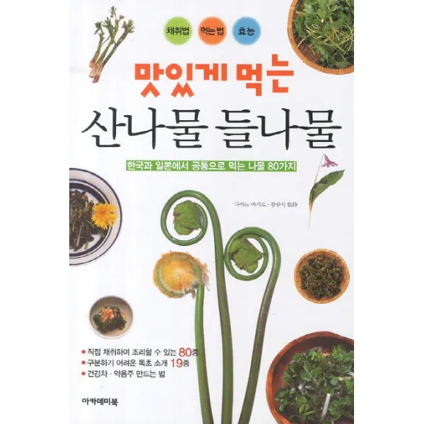 맛있게 먹는 산나물 들나물:한국과 일본에서 공통으로 먹는 나물 80가지, 아카데미북