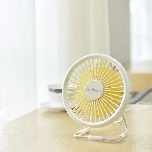 우박 소 선풍기 사무실 책상 위 usb 작은 경음 탁상 미니 학생숙소 침실 침대 가정용 큰 풍력 휴대용, 화이트 3조절 증정 유에스비 충전 라