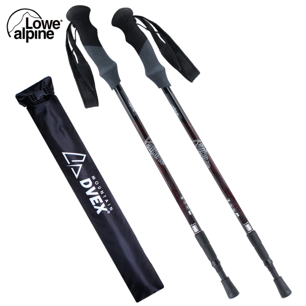 로우알파인 New 초경량 3단 등산스틱 1세트 +스틱케이스 증정 블랙레드