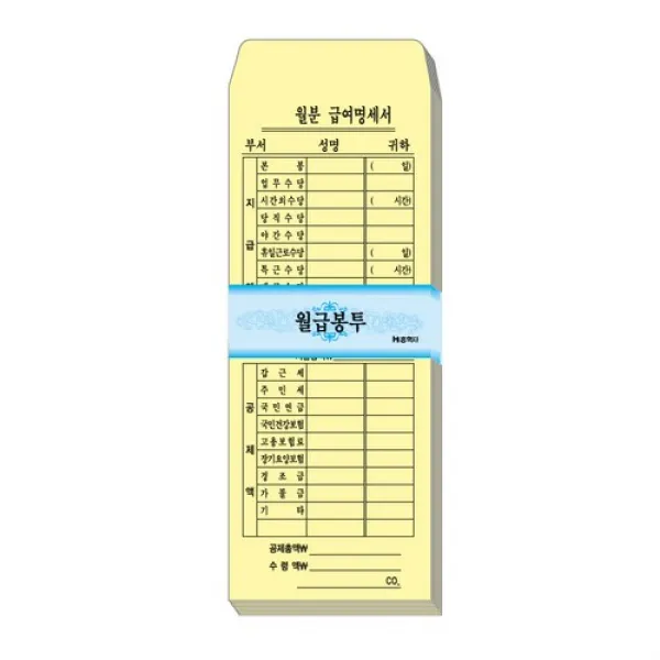 오피스넥스 월급 봉투 (105X220 100매), 단품