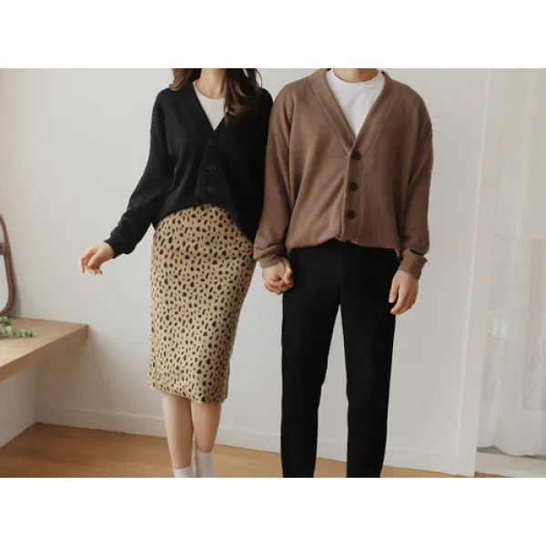 딴따라 남녀공용 오버핏 데일리 베이직 가디건 6컬러