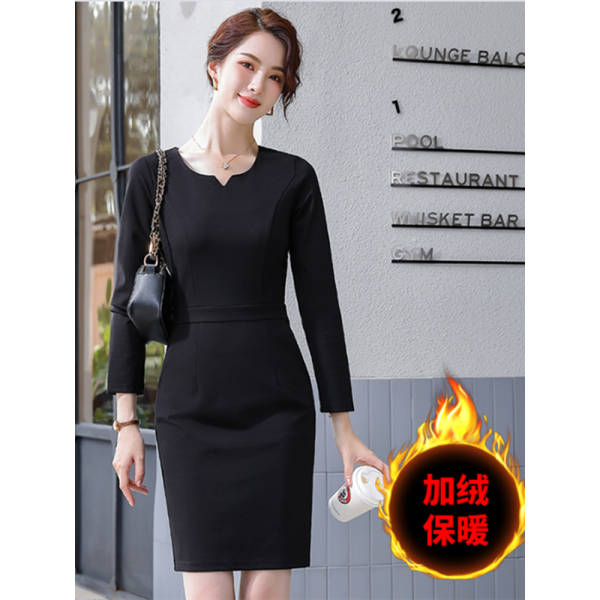 착한정장 커리어 원피스 여 추동 패션 OL 미드 미장원 정장 기모 도톰 히프 스커트 세공굴복시키다녀는 괴로워녀는 괴로워하다