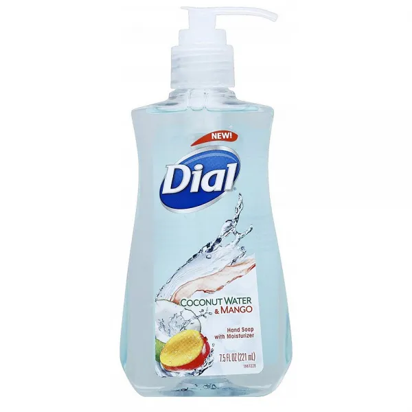 Dial Liquid Hand Soap Coconut Water & Mango 다이알 핸드 소프 코코넛 워터 망고 7.5oz(221ml) 4팩