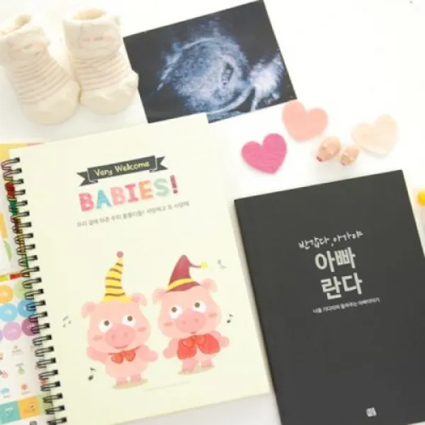 [텐바이텐] 엄마아빠가 함께 들려주는 복돼지꿀돼지 태교일기 SET(태교일기), 커버맞춤문구,미선택, 옵션선택
