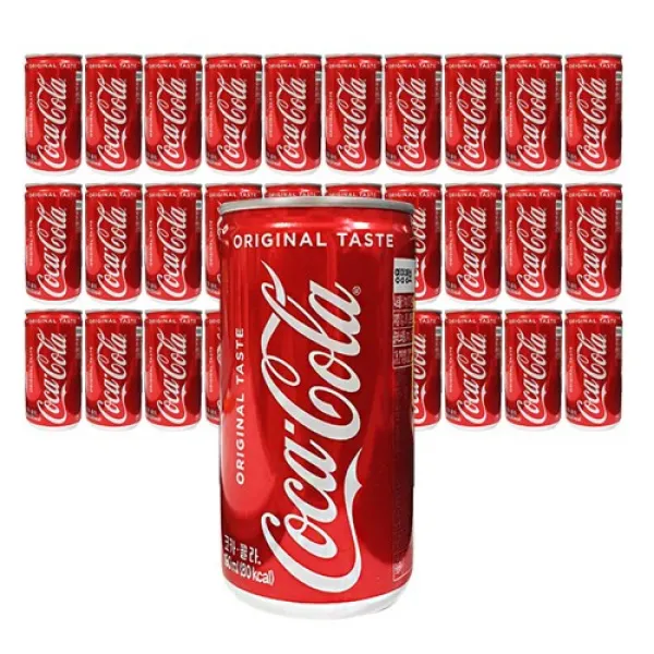 코카콜라 190ml 미니캔 탄산 과즙 주스 차 음료 30캔