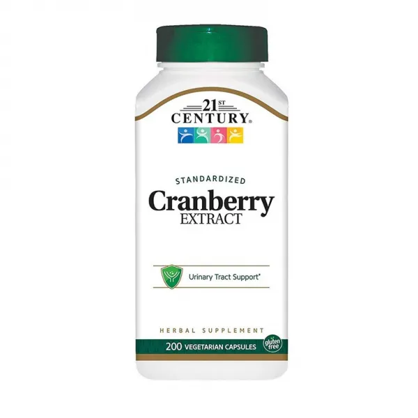 21st Century (2팩) 21센츄리 크랜베리 요로감염 만성질염 폐경 베이글영양제 200캡슐, 1mg, 2개