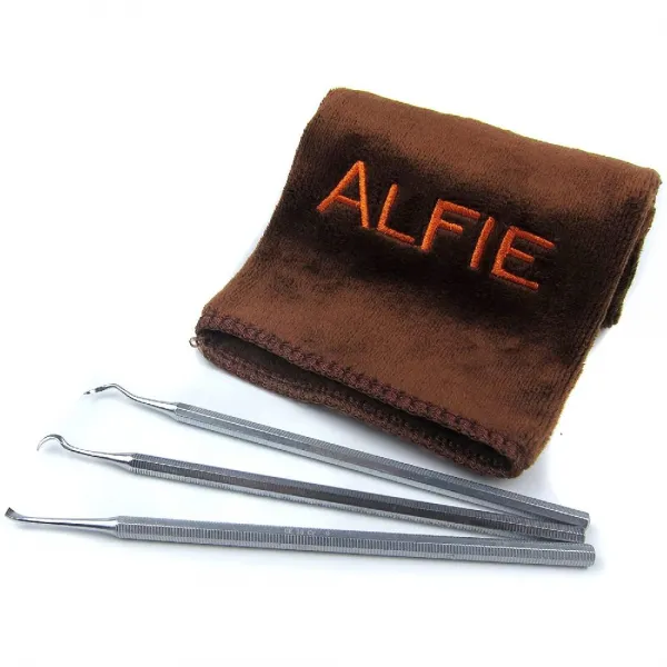 Alfie 마이크로 화이버 빨리 마른 수건으로 알피 애완 동물 다간 치과 타 터는 리무버 스크레이퍼 3 종 세, 상세페이지참조, none