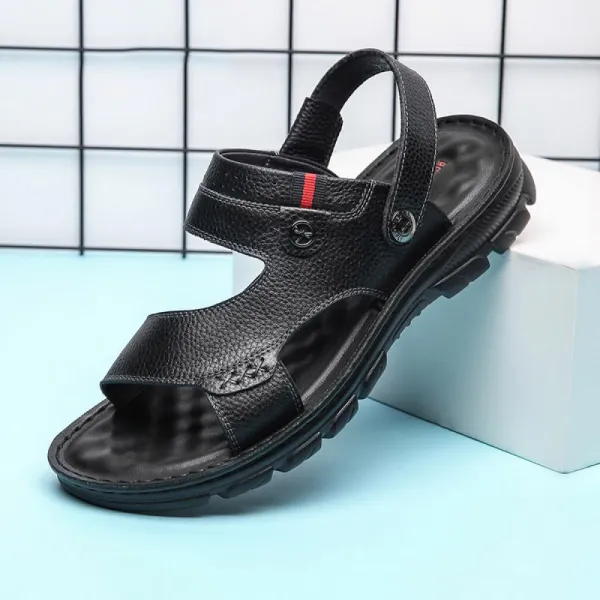 샌들 남자 소가죽샌들 스트랩샌들 아쿠아슈즈 여름신발 샌달 슬리퍼s 40 27 N63hnz