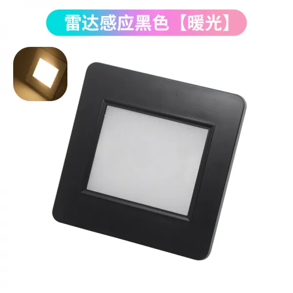 Jan.07 284번 led 야등 86형 임베디드 인체의 발등 통로계단 답보등 불빛제어 레이더감지등Z, 레이더 감지 블랙 [따뜻 한 빛]