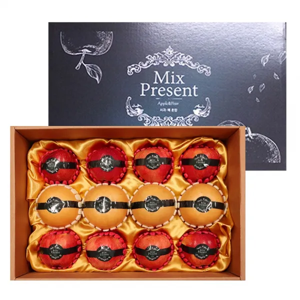 프리미엄 사과배 혼합 과일선물세트 명절 제수용 차례용 사과배 세트, (사과8+배4) x 1box