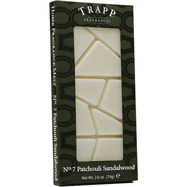 Trapp Candles Home Fragrance Melt No. 7 파출 리 샌달 우드 2.6 온스