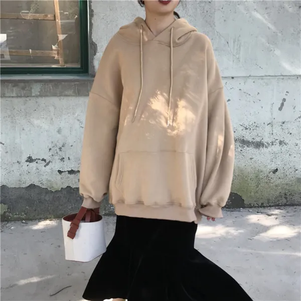 모리아 여성 캐주얼 가을 겨울 후드 티셔츠ap