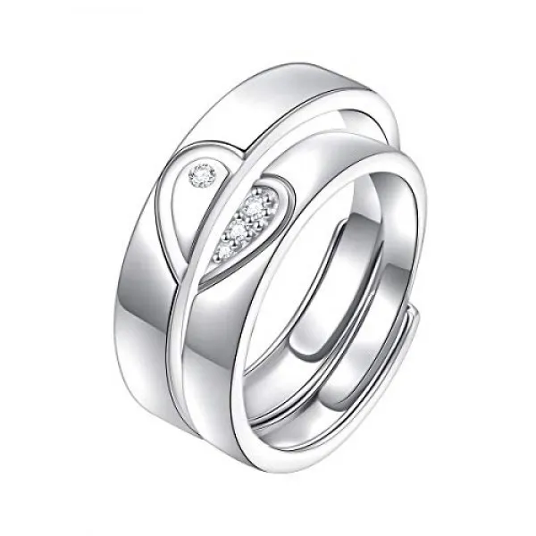 Daochong 페어링 스털링 실버 반지 남자 반지 결혼 반지 약혼 반지 전용 상자 대해서 프리 사이즈 남성 반지 18 호 1 개 Daoch