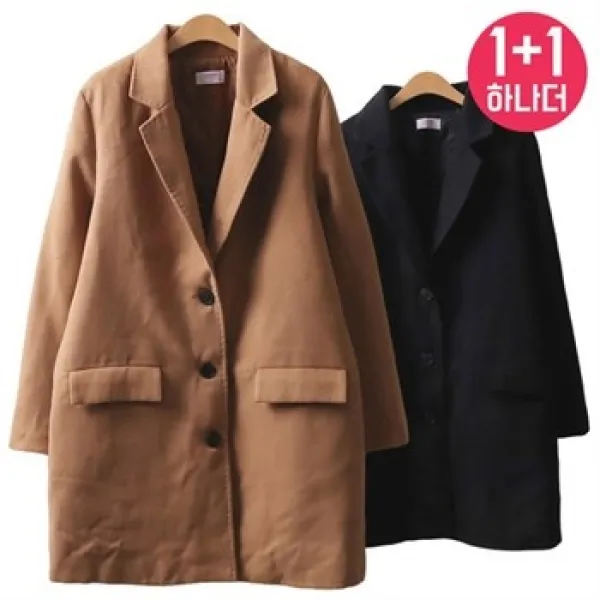 나야홍 빅사이즈 1+1 하나더 모던하프클래식코트 H19b148