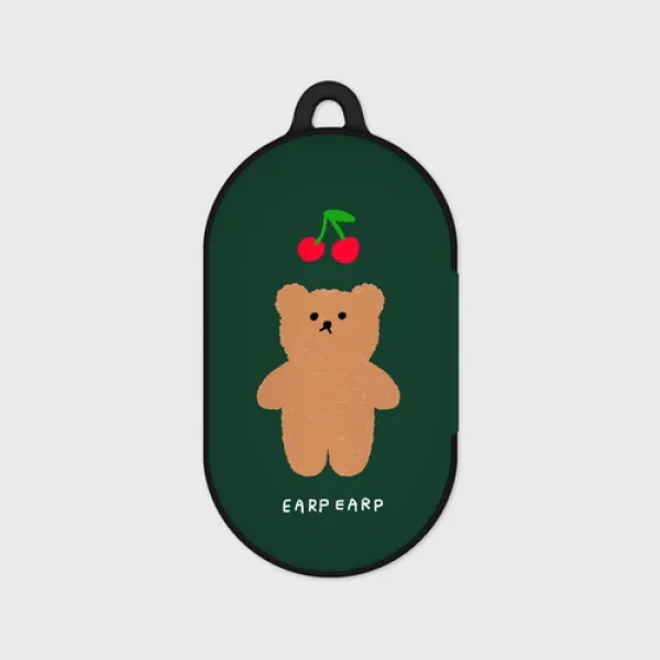 [바보사랑] Cherry big bear-dark green(Buds hard case), FREE