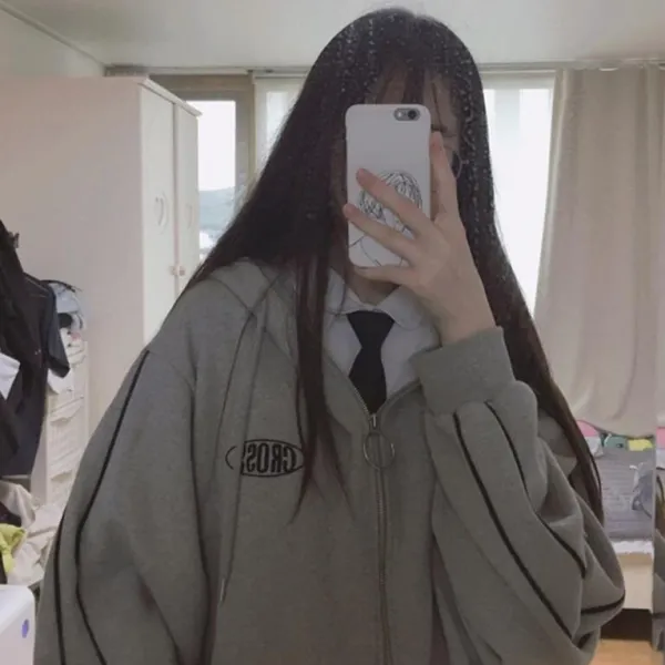 스위티나 kirahosi 여자후드집업 학원풍 학생후드집업 맨투맨 6호+ 덧신 증정 Tu13zpz