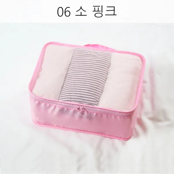 뉴타임즈11 트렁크에 옷가지 여행 담 스 분류 정리 수납 QH37 A17, 1개, 06 소 핑크