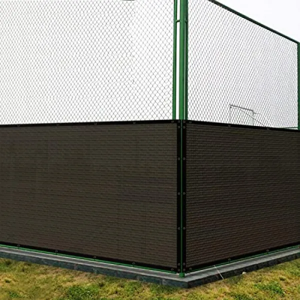NMT 8 'x 61'브라운 울타리 개인 정보 보호 화면 바람막이 구속력있는 Grommets 상업 및 주 [8' x 61'] - P028508L9QTSZZ6, 8' x 61'