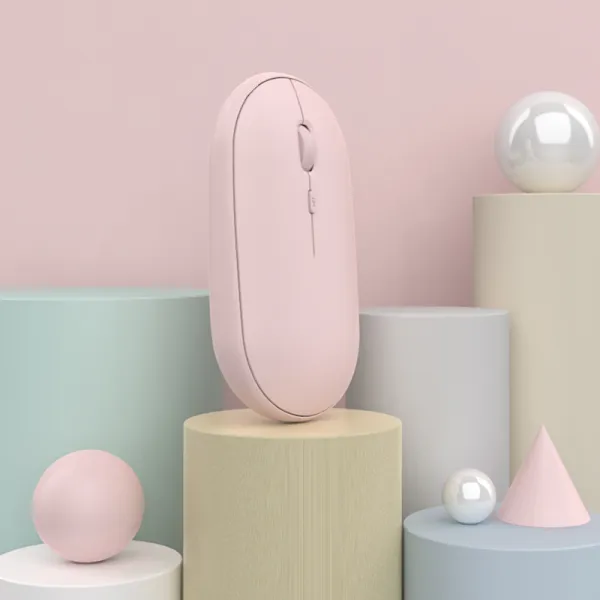 샤오미 마우스 무선 마우스 블루투스 무선 마우스 소녀 귀여운 음소거 충전은 애플 Xiaomi Dell 레노버 노트북에 적용 할 수, 원기분말, 공식 표준