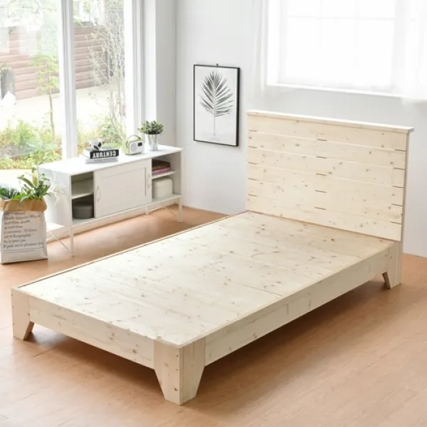 Hasa 핀란드 원목 평상형침대프레임 슈퍼싱글 퀸 침대프레임 네추럴
