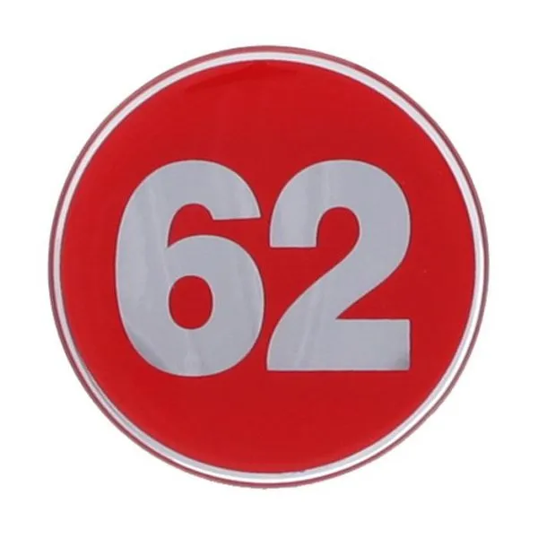 에폭시 빨강번호판(지름62mm) 숫자판 번호표 1492