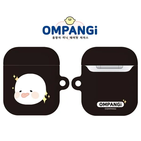  바보사랑 메롱블랙 옴팡이 미니 에어팟 하드 케이스 B 에어팟 1 2 공용 색상:메롱블랙