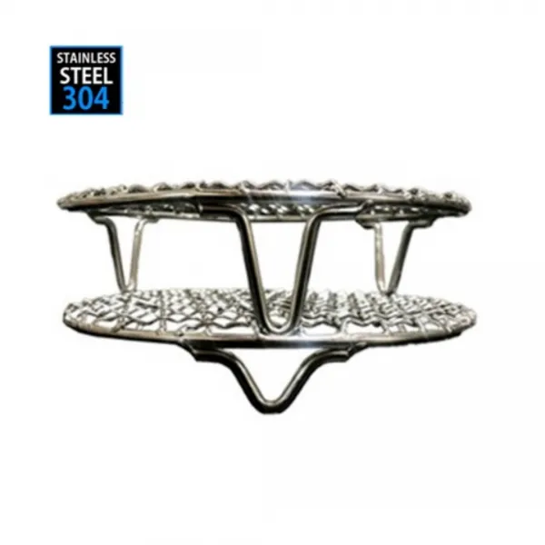 스텐 에어프라이어 받침망 1단 2단 세트 석쇠집게 사은품증정