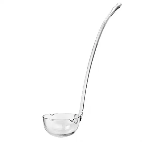 Badash Crystal - Punch Ladel - Lead-free Mouth Blown 12 Inch 바닷물 크리스탈 - 펀치 레이델 - 무연 구덩이 12 인치, 1