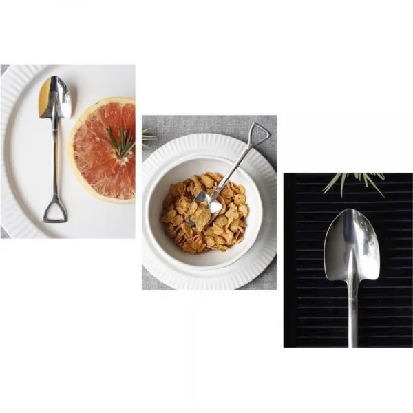 스틸 삽모양 스텐리스숟가락 삼각샆 스푼 스텐레스, 1개, 대