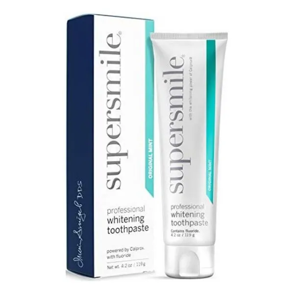 Supersmile 전문 치아 치약 - 불순물을 제거하고 6 개의 색조까지 치아를 입증하는 적으로 입증 됨 - 에나멜 강화 - 민감하지 않음, 원래 민트