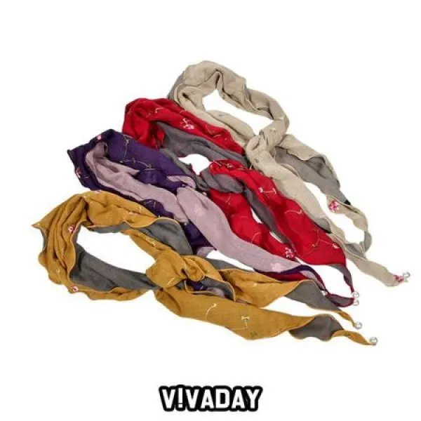 [멸치쇼핑](OH) VIVADAY-SC70 삼각 진주 스카프