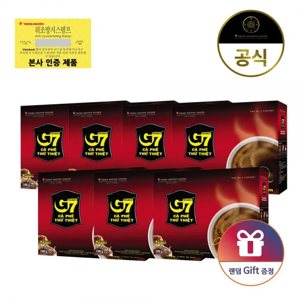 G7 베트남 블랙커피 내수용 15개입 X 7박스+사은품, 1set