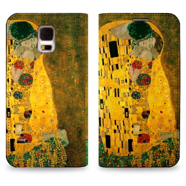  바보사랑 갤럭시노트5_가죽다이어리커버_kiss. Klimt