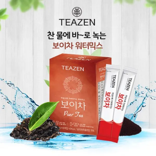 [티젠] 찬물에 바로녹는 보이차 워터믹스 1.8gX10개입 3박스, 없음, 상세설명 참조
